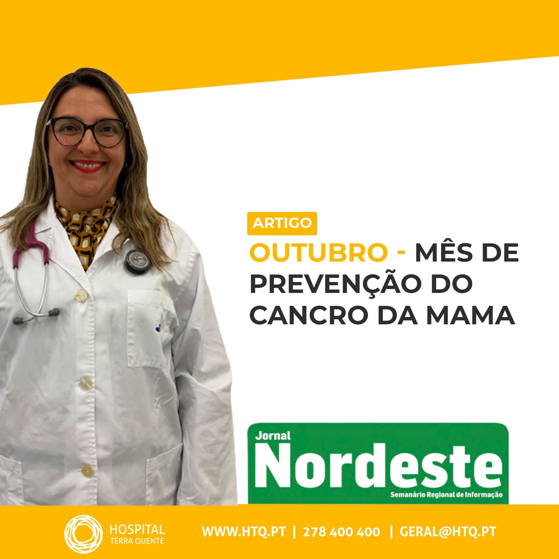 Outubro – Mês de prevenção do cancro da mama